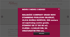 Desktop Screenshot of malbasic-nekretnine.com